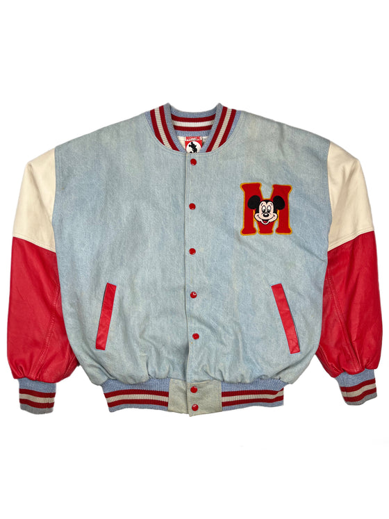 90's mickey mouse letterman jacket