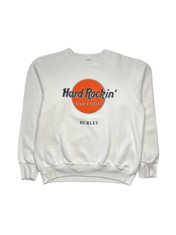 vtg 90's hard rock in bulldogs hurley sweatshirt
