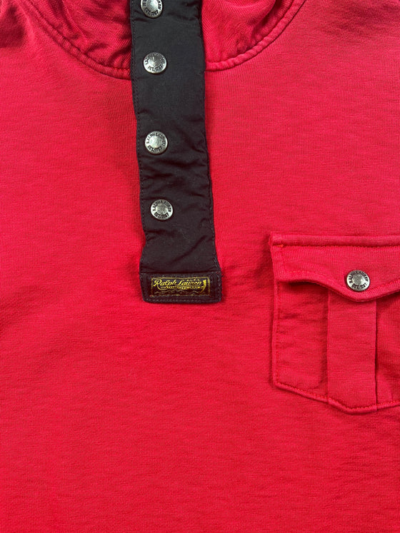 90's ralph lauren 1/4  button up sweatshirt