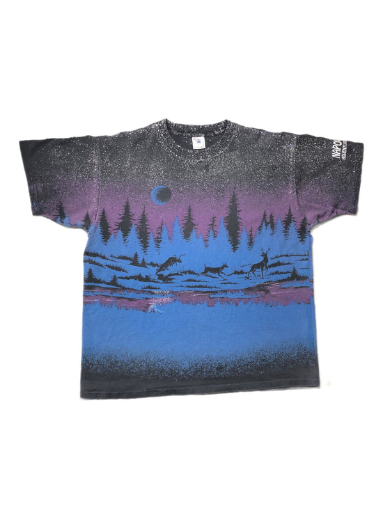 vtg 90's napowan adventure base aop tee