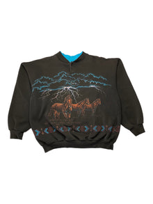  90's lightning horse animal sweatshirt